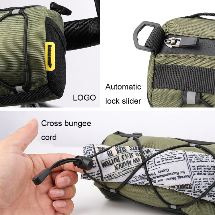 Rhinowalk RK9103 2.4L Outdoor Sports Cycling Front Bag Bicycle Water-resistant Handlebar Bag(Green)
