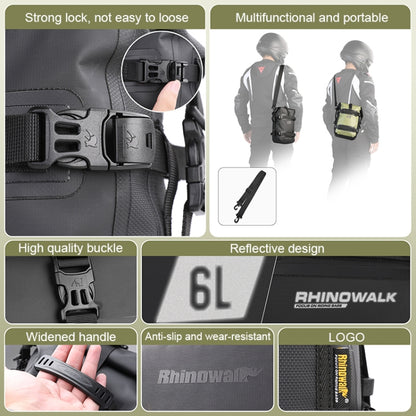 Rhinowalk MT2206 6L Waterproof Motorcycle Bumper Bag Outdoor Riding Bag(Green) - free shipping - PMC Jewellery - Order now!