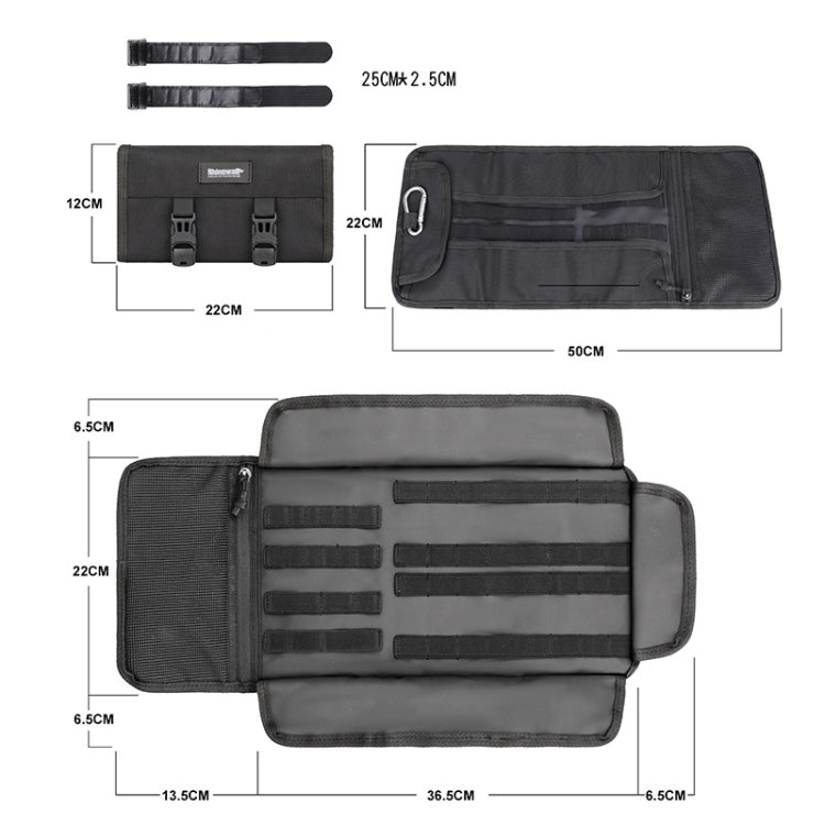 Rhinowalk MT103 Motorcycle Maintenance Tool Storage Bag Portable Repair Kit Bag(Black) - free shipping - PMC Jewellery - Order now!