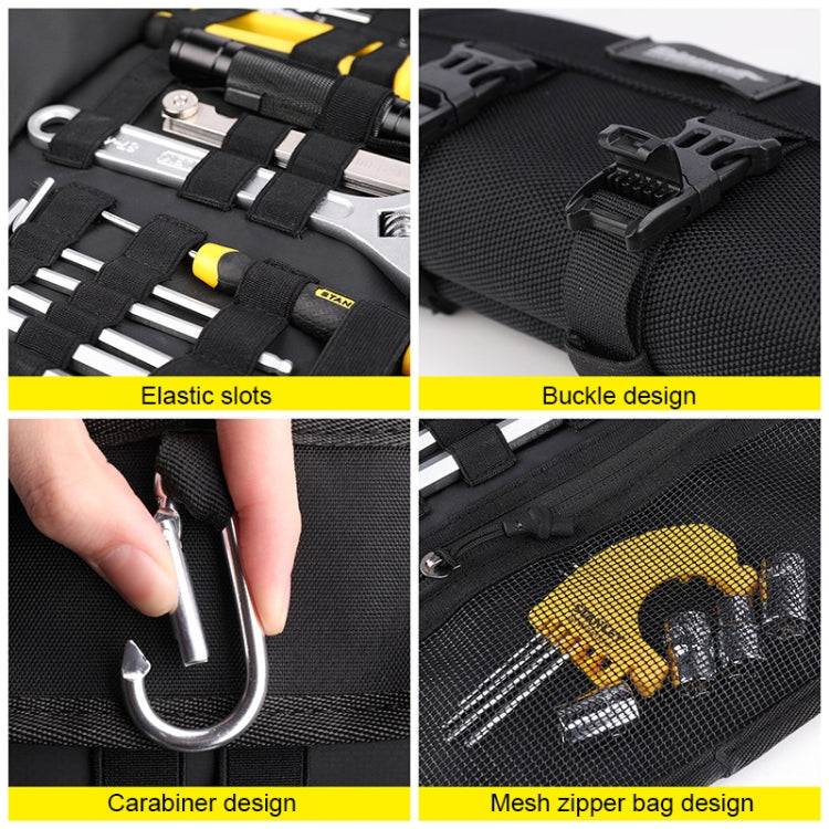 Rhinowalk MT103 Motorcycle Maintenance Tool Storage Bag Portable Repair Kit Bag(Black) - free shipping - PMC Jewellery - Order now!