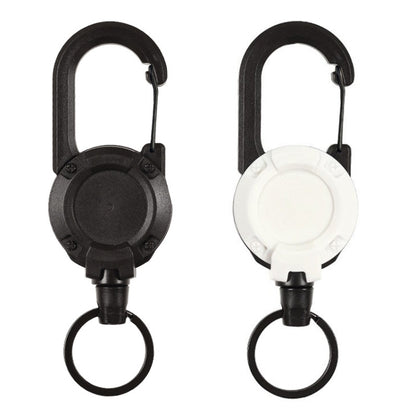 Backpack Carabiner Plastic Retractable Pull Badge Reel, Color: White- Fiber Rope - Hooks by PMC Jewellery | Online Shopping South Africa | PMC Jewellery | Buy Now Pay Later Mobicred