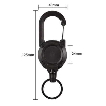 Backpack Carabiner Plastic Retractable Pull Badge Reel, Color: White- Fiber Rope - Hooks by PMC Jewellery | Online Shopping South Africa | PMC Jewellery | Buy Now Pay Later Mobicred
