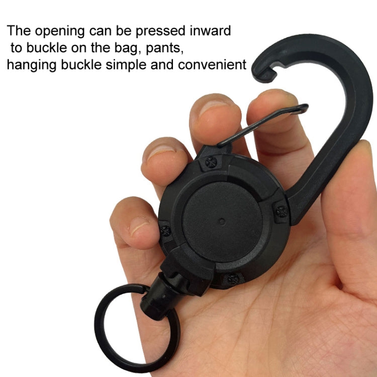 Backpack Carabiner Plastic Retractable Pull Badge Reel, Color: White- Fiber Rope - Hooks by PMC Jewellery | Online Shopping South Africa | PMC Jewellery | Buy Now Pay Later Mobicred