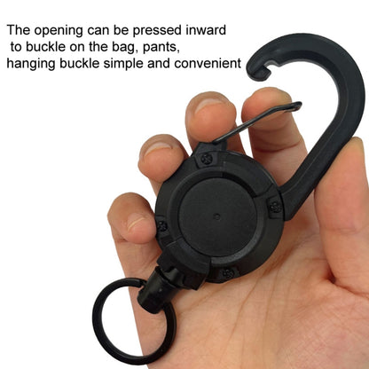 Backpack Carabiner Plastic Retractable Pull Badge Reel, Color: White- Fiber Rope - Hooks by PMC Jewellery | Online Shopping South Africa | PMC Jewellery | Buy Now Pay Later Mobicred