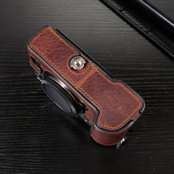For FUJIFILM X-T5 Camera Cowhide Bag Anti-scratch Protective Case Base Cover(Brown)