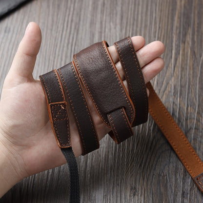 Outdoor Photography Cowhide Leather Camera Shoulder Hanging Neck Winding Strap, Spec: Top-layer (Coffee) - Camera Strap by PMC Jewellery | Online Shopping South Africa | PMC Jewellery | Buy Now Pay Later Mobicred