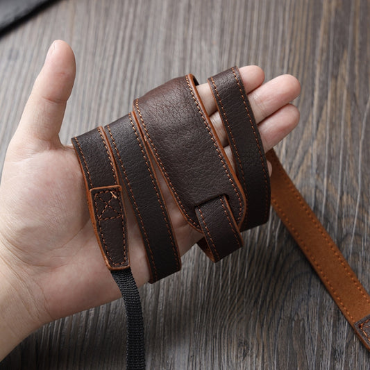 Outdoor Photography Cowhide Leather Camera Shoulder Hanging Neck Winding Strap, Spec: Top-layer (Coffee) - Camera Strap by PMC Jewellery | Online Shopping South Africa | PMC Jewellery | Buy Now Pay Later Mobicred