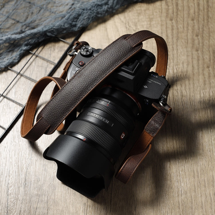 Outdoor Photography Cowhide Leather Camera Shoulder Hanging Neck Winding Strap, Spec: Top-layer (Coffee) - Camera Strap by PMC Jewellery | Online Shopping South Africa | PMC Jewellery | Buy Now Pay Later Mobicred