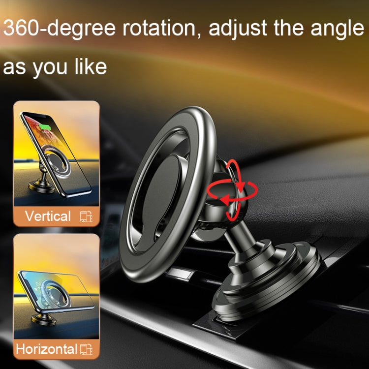 D19 Car Magnetic Mobile Phone Holder Rotatable Metal Navigation Bracket, Spec: Extended (Silver) - Universal Car Holders by PMC TechLife | Online Shopping South Africa | PMC TechLife | Buy Now Pay Later Mobicred