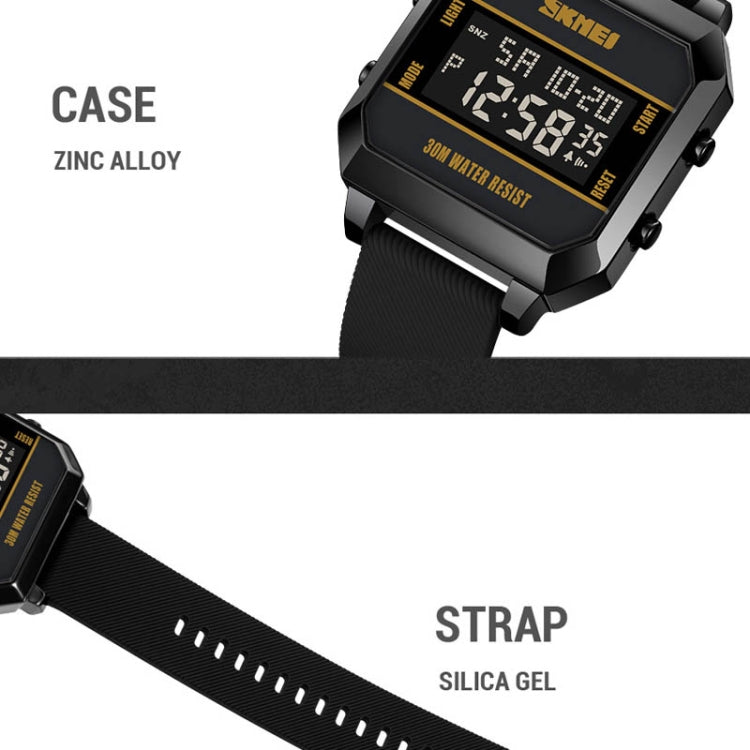 SKMEI 1848 Fashion Multifunctional Student Sports Waterproof Men Watch(Black) - free shipping - PMC TechLife - Order now!