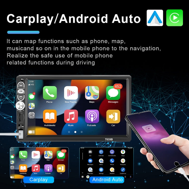 A3061 7 Inches MP5 Bluetooth Player Universal Wired CarPlay Reversing Image Integrated, Style: Standard - Car MP3 & MP4 & MP5 by PMC TechLife | Online Shopping South Africa | PMC TechLife | Buy Now Pay Later Mobicred