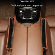 Multifunctional Car Seat Crevice Storage Box, Pattern: No Logo(Mocha brown)
