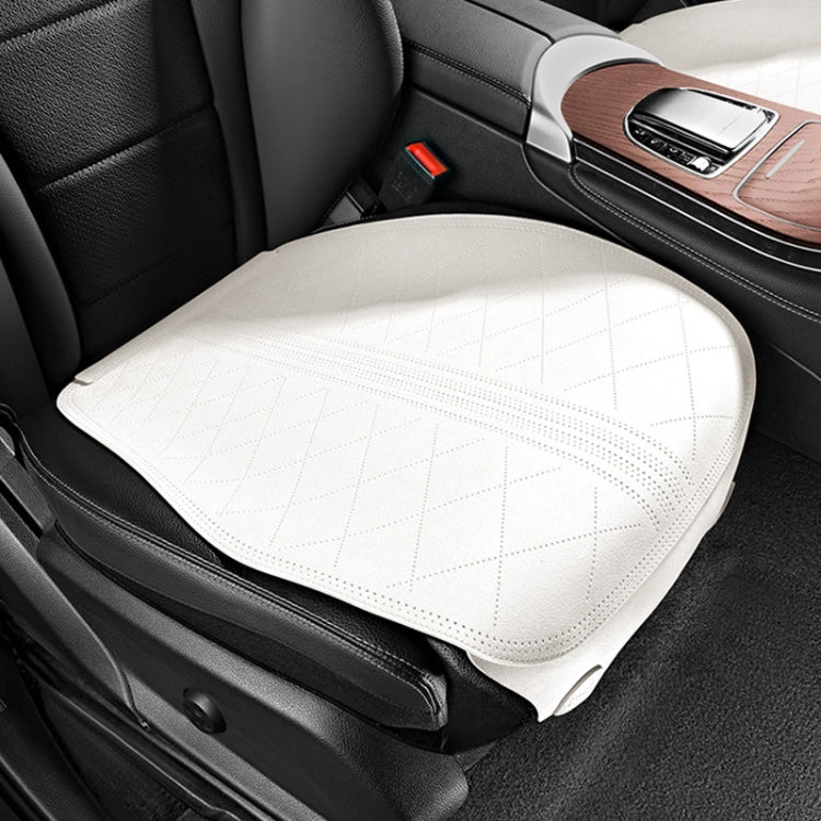 Flip-fur Car Cushion Breathable Ventilation Cushion for Four Seasons, Style: Front Cushion(White) - Seat Accessories by PMC TechLife | Online Shopping South Africa | PMC TechLife | Buy Now Pay Later Mobicred