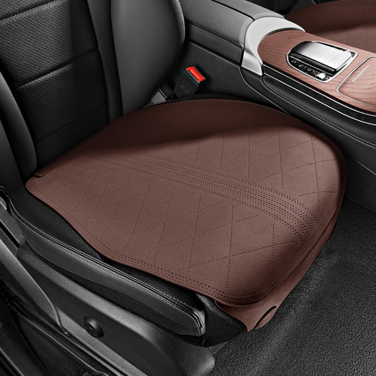 Flip-fur Car Cushion Breathable Ventilation Cushion for Four Seasons, Style: Front Cushion(Brown) - Seat Accessories by PMC TechLife | Online Shopping South Africa | PMC TechLife | Buy Now Pay Later Mobicred