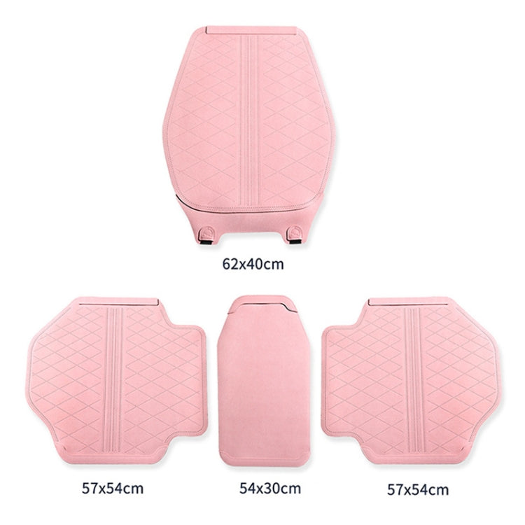 Flip-fur Car Cushion Breathable Ventilation Cushion for Four Seasons, Style: Front Cushion(Pink)