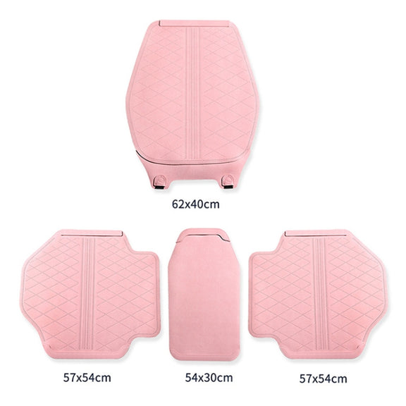 Flip-fur Car Cushion Breathable Ventilation Cushion for Four Seasons, Style: Front Cushion(White)