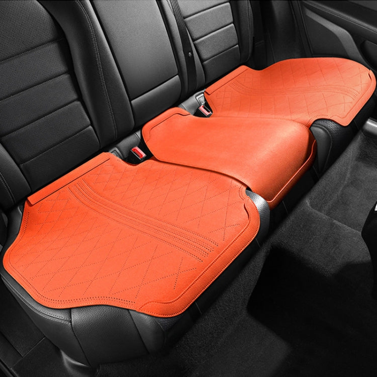 Flip-fur Car Cushion Breathable Ventilation Cushion for Four Seasons, Style: Long Rear Cushion(Orange) - Seat Accessories by PMC TechLife | Online Shopping South Africa | PMC TechLife | Buy Now Pay Later Mobicred