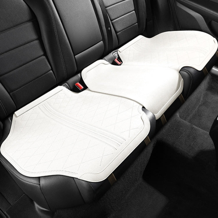 Flip-fur Car Cushion Breathable Ventilation Cushion for Four Seasons, Style: Long Rear Cushion(White) - Seat Accessories by PMC TechLife | Online Shopping South Africa | PMC TechLife | Buy Now Pay Later Mobicred
