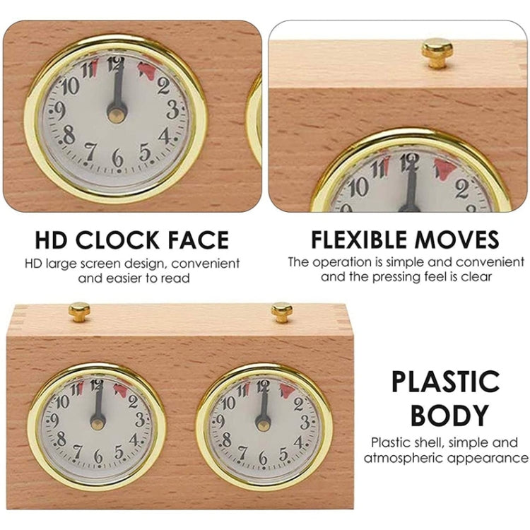 DT05a Retro Wood Shell Chess Clock Mechanical International Chess Clock - Alarm Clocks by PMC TechLife | Online Shopping South Africa | PMC TechLife