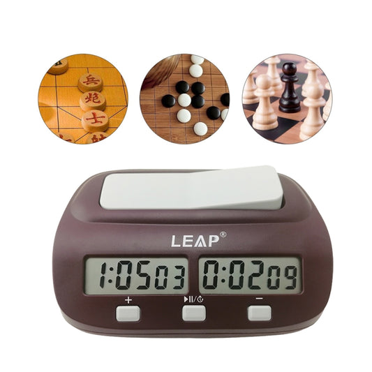 LEAP PQ9907S Chess Clock International Chess Go Clock(Wine Red) - Alarm Clocks by LEAP | Online Shopping South Africa | PMC Jewellery | Buy Now Pay Later Mobicred
