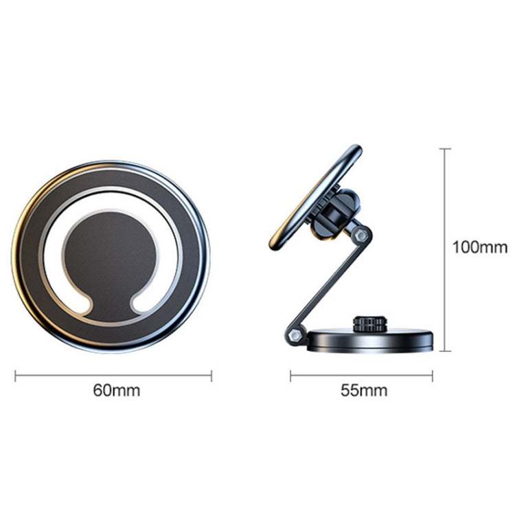 D27 Car Magnetic Telescopic Folding Navigation Mobile Phone Holder(Black) - Car Holders by PMC TechLife | Online Shopping South Africa | PMC TechLife | Buy Now Pay Later Mobicred