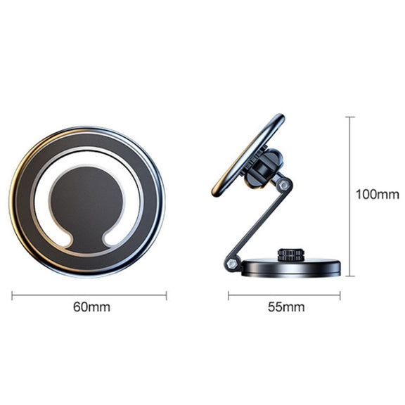 D27 Car Magnetic Telescopic Folding Navigation Mobile Phone Holder(Silver)