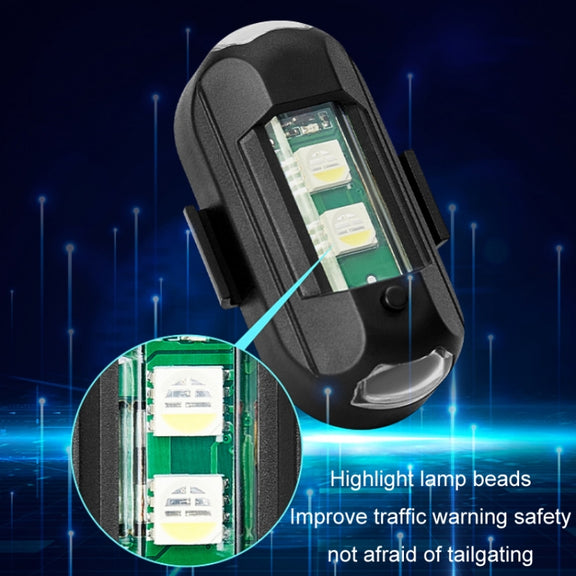 Vibration Remote Control Induction Motorcycle Wireless Strong Magnetic Warning Flash Light, Specification: 4 Light +1 RC