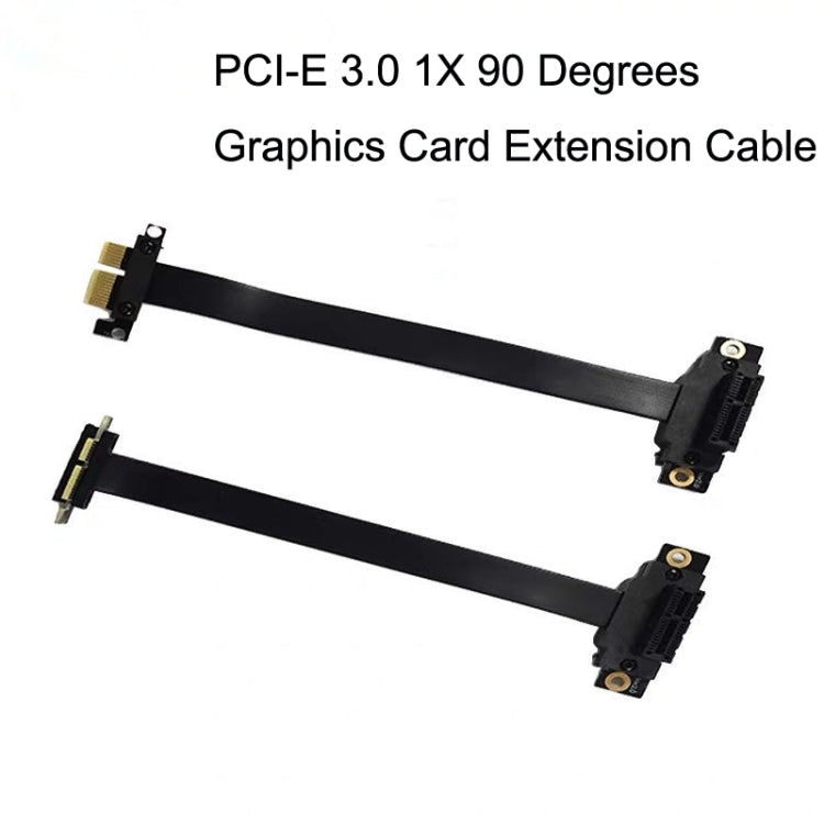 PCI-E 3.0 1X 90 Degrees Graphics Card / Wireless Network Card Extension Cable, Cable Length: 20cm
