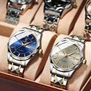 BINBOND B5552 Luminous Multifunctional Business Calendar Quartz Watch(Female-Inter-gold-White)