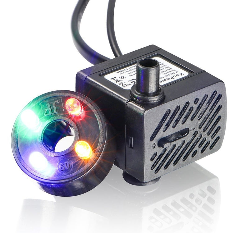 3W 4 Light Silent Aquarium Fish Tank Filtration Submersible Pump Fountain Water Pump EU Plug - Pumps by PMC TechLife | Online Shopping South Africa | PMC TechLife