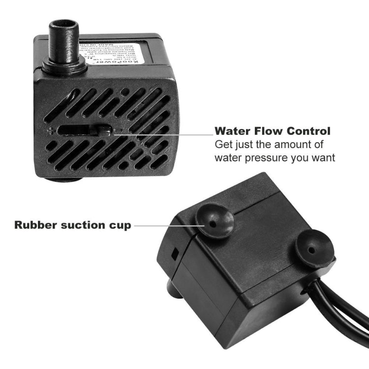 3W 4 Light Silent Aquarium Fish Tank Filtration Submersible Pump Fountain Water Pump EU Plug - Pumps by PMC TechLife | Online Shopping South Africa | PMC TechLife