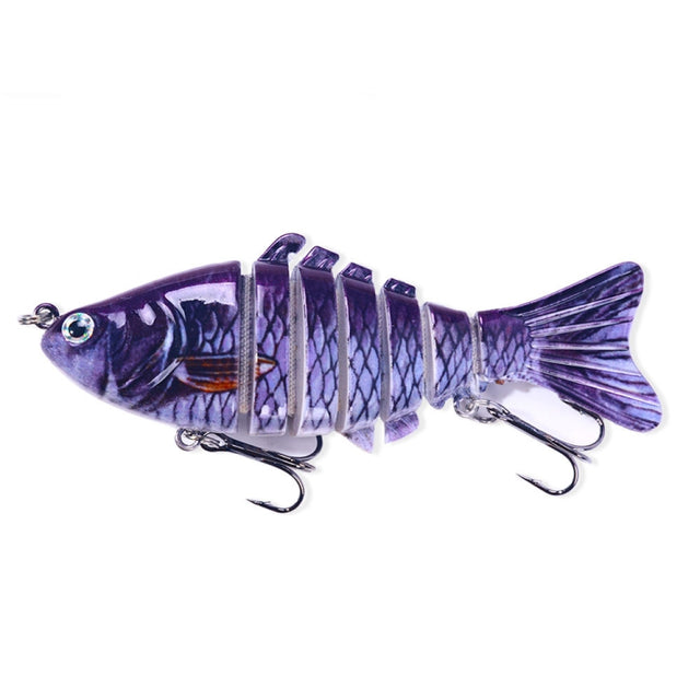 HENGJIA JM062 7 Section Fish Fake Lures VIB Minnow Fishing Lures, Size: 10cm 15g(4)