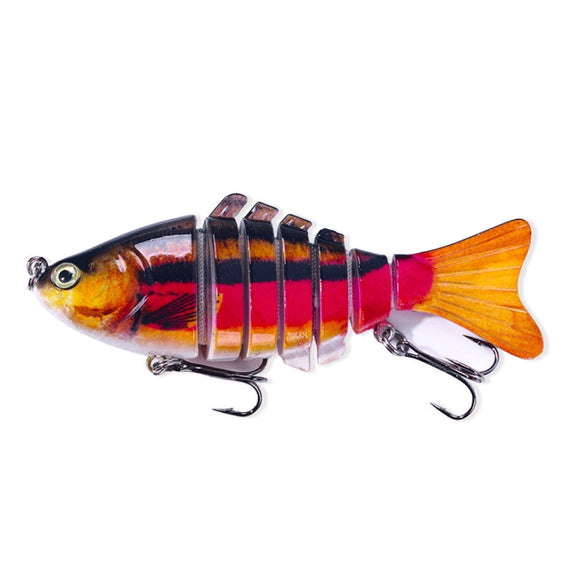 HENGJIA JM062 7 Section Fish Fake Lures VIB Minnow Fishing Lures, Size: 10cm 15g(7)