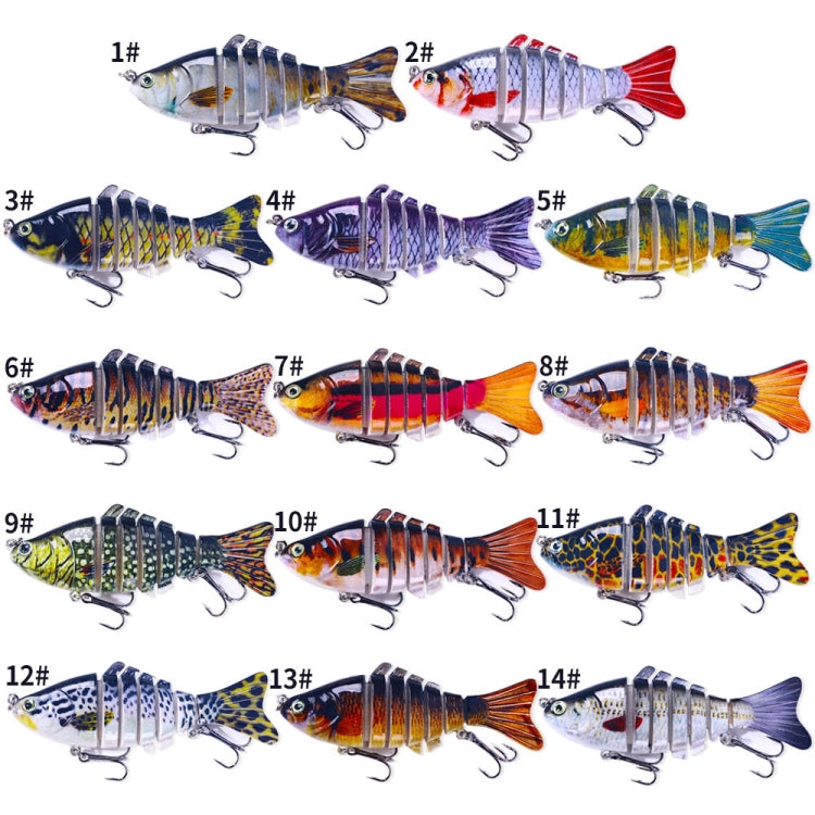 HENGJIA JM062 7 Section Fish Fake Lures VIB Minnow Fishing Lures, Size: 10cm 15g(14) - free shipping - PMC TechLife - Order now!