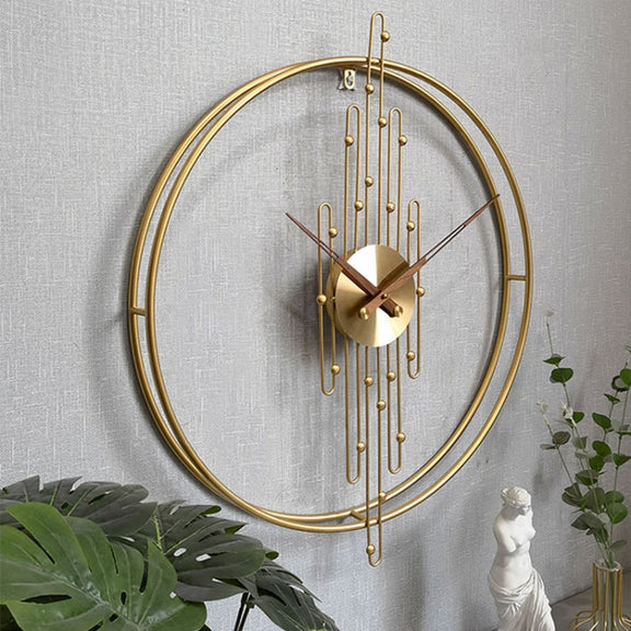 YX0801 Simple Art Living Room Background Wall Decoration Clock Mute Wall Clock, Color: 60cm Gold