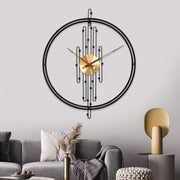 YX0801 Simple Art Living Room Background Wall Decoration Clock Mute Wall Clock, Color: 60cm Black