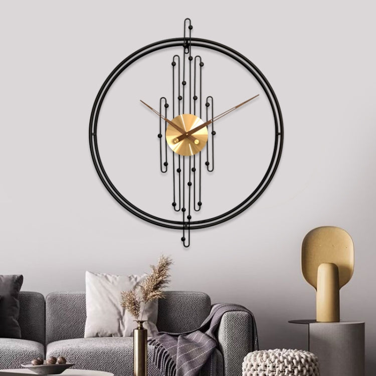 YX0801 Simple Art Living Room Background Wall Decoration Clock Mute Wall Clock, Color: 60cm Black