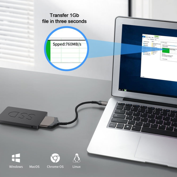 Aluminum Easy Drive Line USB3.0 To SATA Hard Disk Data Cable Supports 2.5 Inch SATA 22P, Length: 20cm - free shipping - PMC TechLife - Order now!