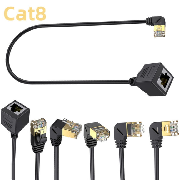 Straight Head 1.5m Cat 8 10G Transmission RJ45 Male To Female Computer Network Cable Extension Cable(Black)