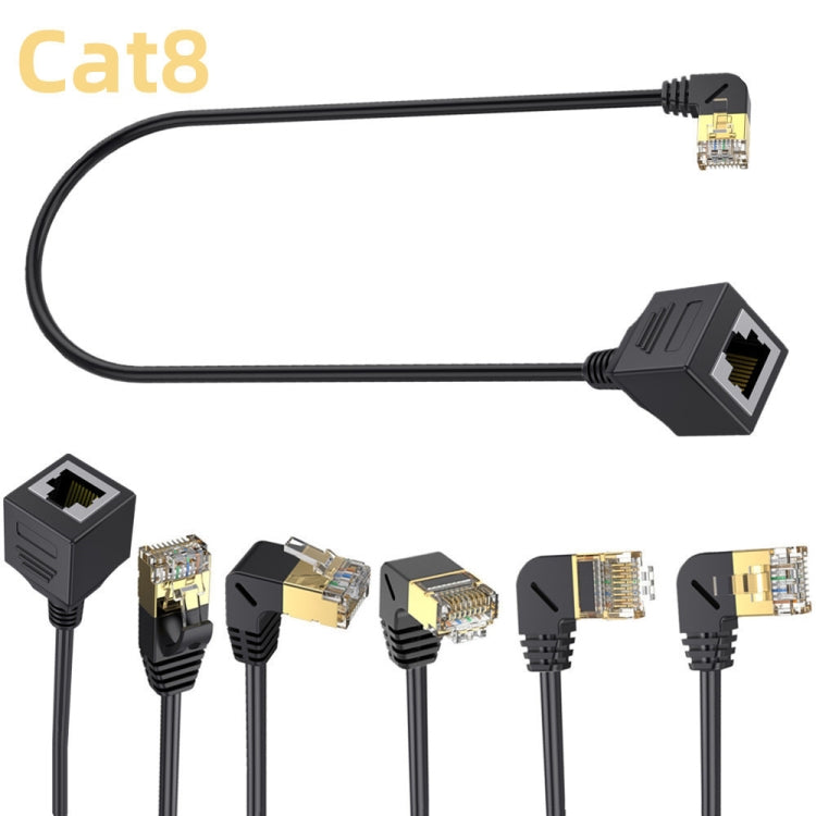 Straight Head 1.5m Cat 8 10G Transmission RJ45 Male To Female Computer Network Cable Extension Cable(Black)