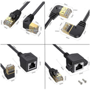 Straight Head 1.5m Cat 8 10G Transmission RJ45 Male To Female Computer Network Cable Extension Cable(Black)