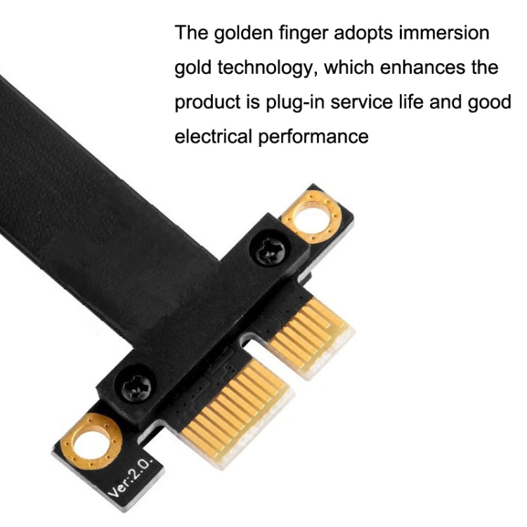 PCI-E 3.0 1X 180-degree Graphics Card Wireless Network Card Adapter Block Extension Cable, Length: 50cm - PCIE Cable by PMC TechLife | Online Shopping South Africa | PMC TechLife