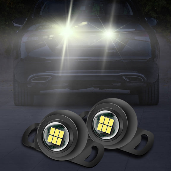 Car LED Ultra -Bright Electric Eye Reversing Light External Bulb Modified Universal Auxiliary Light, Style: Long Bright Silver Shell