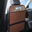 Car Seat Back Children Anti-kick Pad Back Rear Anti-dirty Universal Leather Protection Pad Storage Bag All Inclusive Version (Brown) - Seat Accessories by PMC TechLife | Online Shopping South Africa | PMC TechLife | Buy Now Pay Later Mobicred