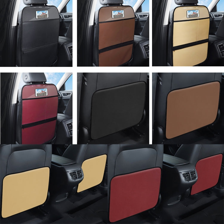 Car Seat Back Children Anti-kick Pad Back Rear Anti-dirty Universal Leather Protection Pad Storage Bag All Inclusive Version (Brown) - Seat Accessories by PMC TechLife | Online Shopping South Africa | PMC TechLife | Buy Now Pay Later Mobicred
