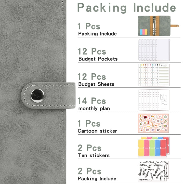 H666 A6 Loose-leaf Binder Cash Budget Handbook Vintage PU Leather Notebook with Window(Retro Green) - Notebooks by PMc TechLife | Online Shopping South Africa | PMc TechLife | Buy Now Pay Later Mobicred