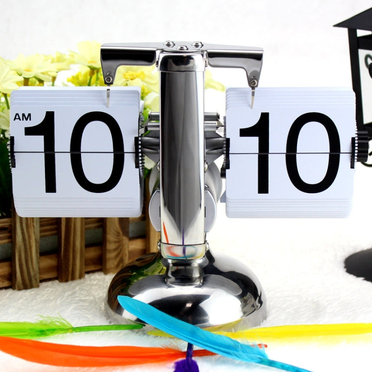 HY-F001 Auto-turning Balance-shaped Clock Home Decorative Flop Clock, Spec: Single (White) - free shipping - PMc TechLife - Order now!