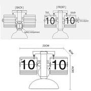 HY-F001 Auto-turning Balance-shaped Clock Home Decorative Flop Clock, Spec: Double (Black)