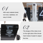 HY-F001 Auto-turning Balance-shaped Clock Home Decorative Flop Clock, Spec: Double (Black)
