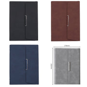 6 Hole Three Fold Loose-leaf Case A5 Business Notebook Office Stationery Notepad(Brown)